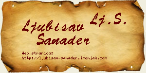 Ljubisav Sanader vizit kartica